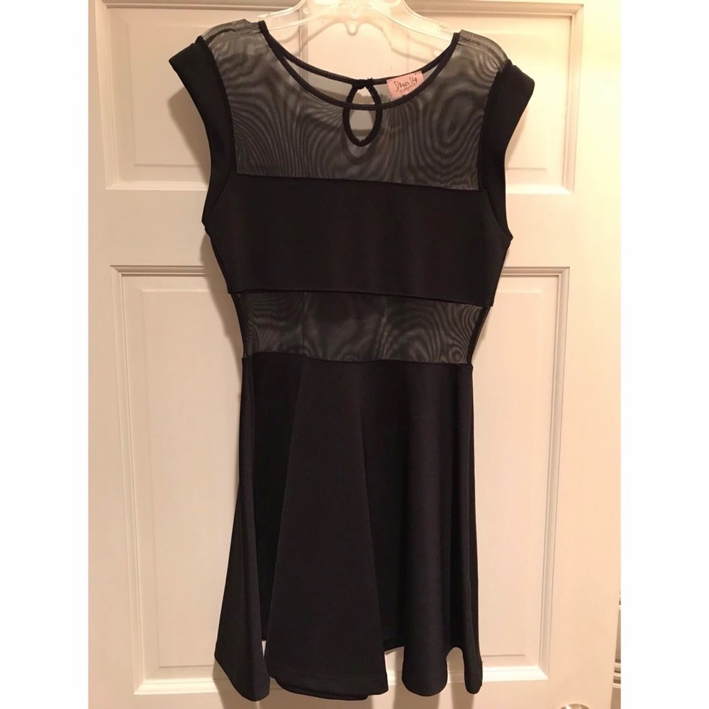 Topshop mesh skater dress